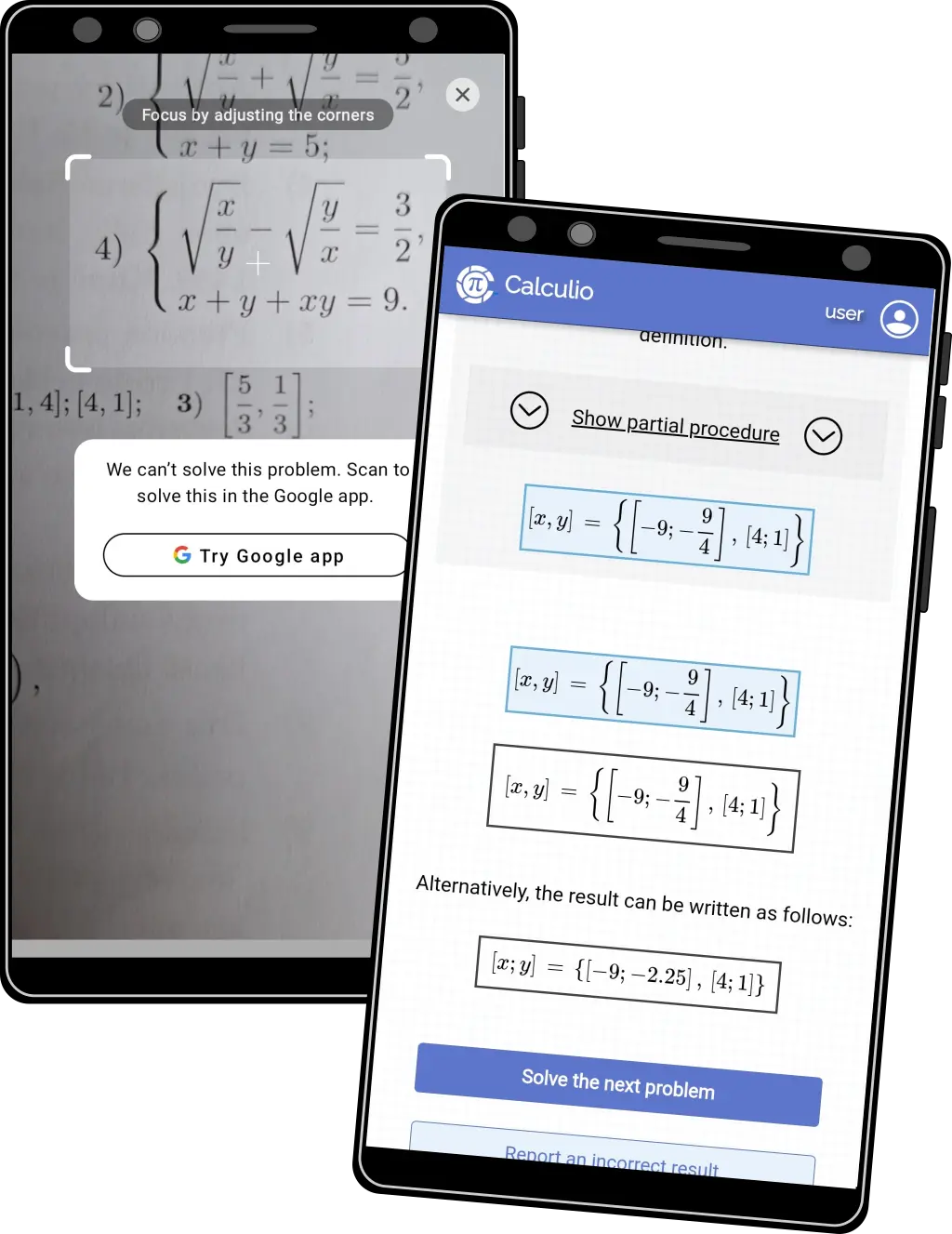 Systems of Equations 1 – Comparison with Competitors