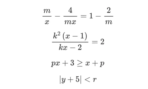 Rovnice s parametry